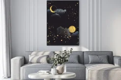 Plakat: Wzór z księżycami