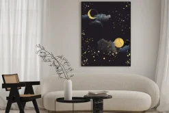 Plakat: Wzór z księżycami