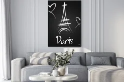 Plakat: Z paryża z wyrazami miłości
