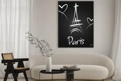 Plakat: Z paryża z wyrazami miłości