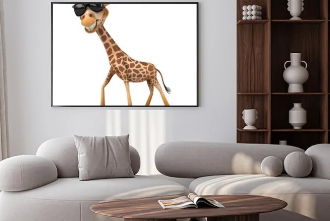 Plakat: Zabawa żyrafa