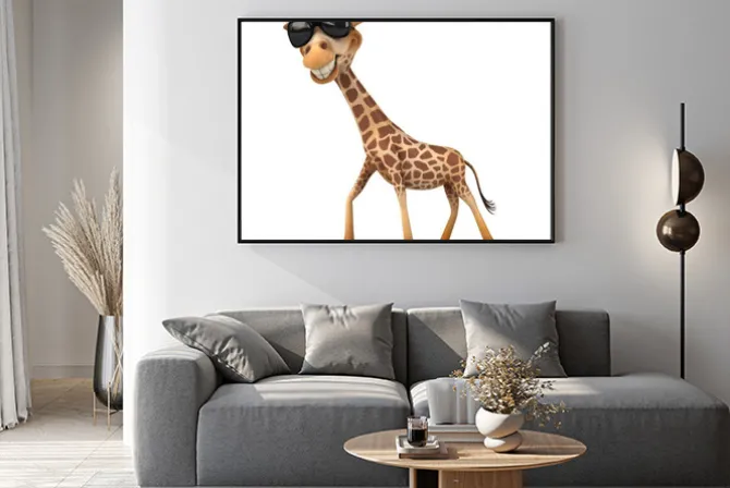 Plakat: Zabawa żyrafa