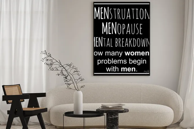 Plakat: Zabawne, inspirujące, wektor cytat o kobietach.