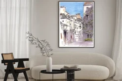 Plakat: Zabytkowe kamienice na malunku