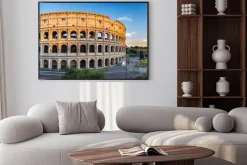 Plakat: Zachód słońca na koloseum - rzym - włochy