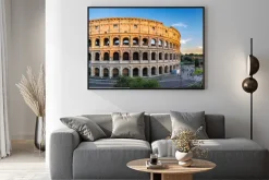 Plakat: Zachód słońca na koloseum - rzym - włochy