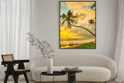 Plakat: Zachód słońca nad morzem