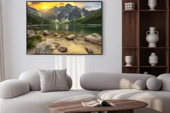 Plakat: Zachód słońca nad morskim okiem w tatrach