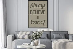 Plakat: Zawsze wierzę w siebie retro plakat