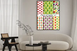 Plakat: Zestaw bez szwu desenie z różnych warzyw