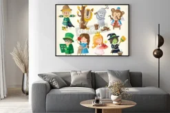 Plakat: Zestaw cartoon zabawki osobistości z bajek