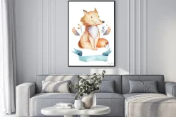 Plakat: Zestaw ciągnione akwarela boho