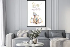 Plakat: Zestaw ciągnione akwarela boho