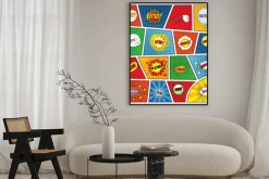 Plakat: Zestaw komiksów efekty dźwiękowe