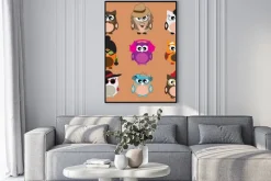 Plakat: Zestaw komiksów sowy