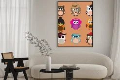 Plakat: Zestaw komiksów sowy