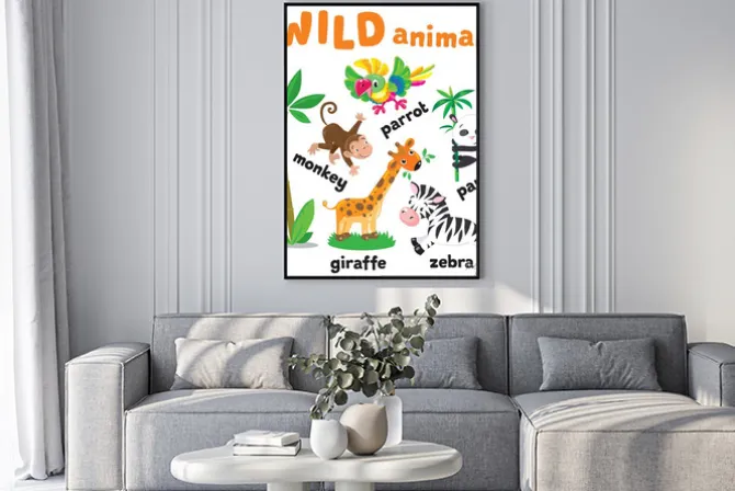 Plakat: Zestaw zabawnych zwierząt