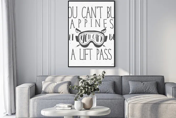 Plakat: Zima projektowe typografia plakat z inspiracji cytatu. motywacyjne