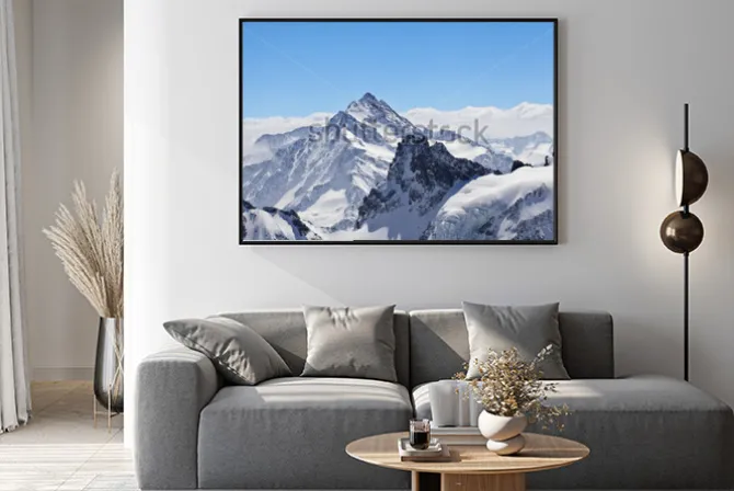 Plakat: Zimowy krajobraz w matterhorn