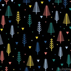 Tapeta: Abstrakcyjna lasu bez szwu deseń tła. childish prosta wyciągnąć