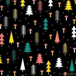 Tapeta: Abstrakcyjna lasu bez szwu deseń tła. childish prosta wyciągnąć