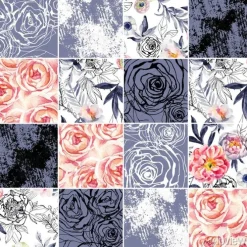 Tapeta: Abstrakcyjne kwadraty bez szwu deseń: akwarela, doodle atramentu