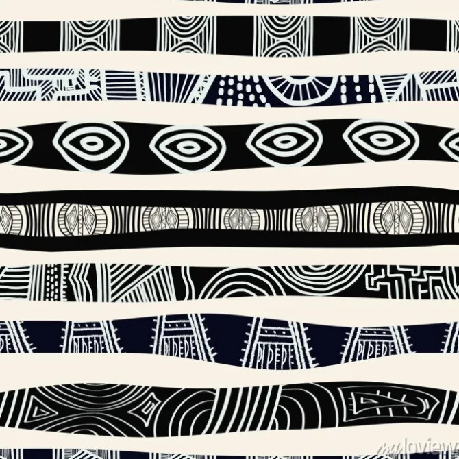 Tapeta: African etniczne szwu. ilustracji wektorowych.