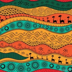 Tapeta: African ręcznie rysowane wzór etno, tribal tła. może być stosowany