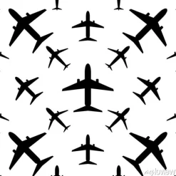 Tapeta: Airplane (aeroplane) icon seamless pattern