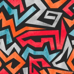 Tapeta: Akwarela grafitti szwu. wektor kolorowe geometryczne abstrakcyjna