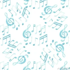 Tapeta: Akwarela muzyczny wzór notatek