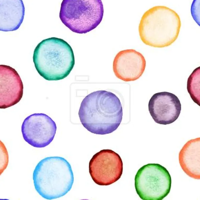 Tapeta: Akwarela z kolorowymi grochami