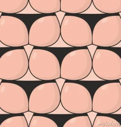 Tapeta: Ass szwu. fanny w wzorcu stringi. tylna strona ciała