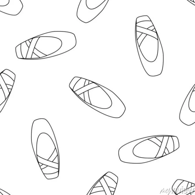 Tapeta: Baletki bezszwowe wzór w liniowym stylu