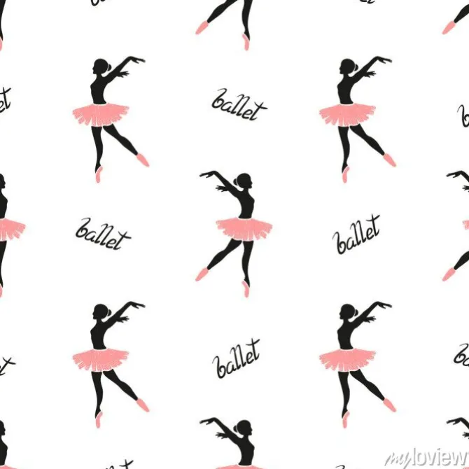 Tapeta: Baletnice z różowymi spódniczkami