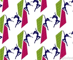 Tapeta: Ballet dancers seamless pattern. vector background with ballerinas.