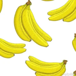 Tapeta: Banany. ręcznie rysowane szkic. bezszwowy wzór