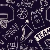 Tapeta: Basketball pattern seamless design graphic