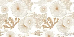 Tapeta: Beżowe koralowce na białym tle