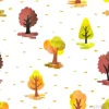 Tapeta: Bez szwu akwarela jesienią deseń drzew. wektor lasu jesienią