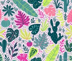 Tapeta: Bez szwu deseń z dzikich tropikalnych lasów tropikalnych. tropic