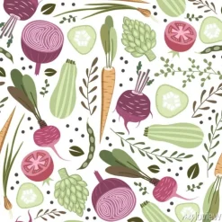 Tapeta: Bez szwu deseń zdrowych warzyw