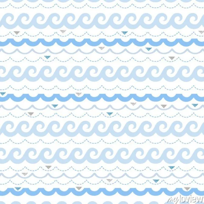 Tapeta: Bez szwu fali niebieskiej z glitter deseń tła