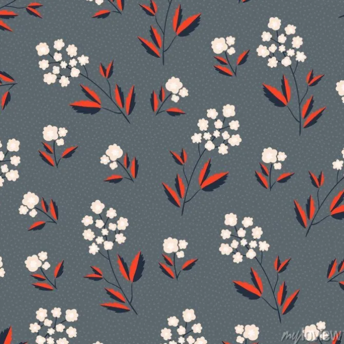 Tapeta: Bez szwu kwiatowy wzór. ilustracji wektorowych