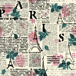 Tapeta: Bez szwu tła deseń. imitacja gazety z halftone słowo paryża.