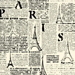 Tapeta: Bez szwu tła deseń. imitacja gazety z halftone słowo paryża.