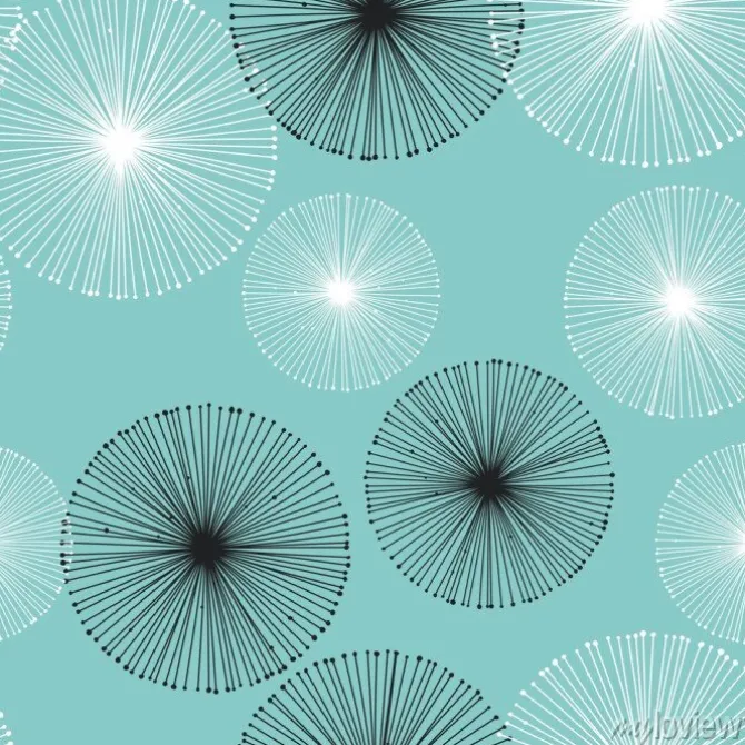 Tapeta: Bez szwu wzór mniszka lekarskiego. wektorowa wielostrzałowa tekstura.