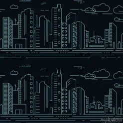 Tapeta: Bezproblemowa drapacze chmur w mieście. obraz wektorowy