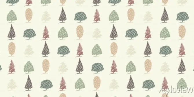 Tapeta: Bezszwowe szkice drzew