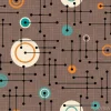 Tapeta: Bezszwowy 1950s retro wzór linie i okręgi dla tkanina projekta,